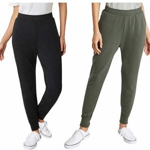 Women Lightweight Jogging Pants Eddie Bauer Size XXL Jogger 2-pack Green+Black